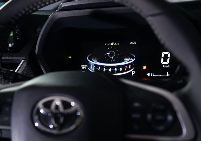 Toyota veloz digital dashboard screen options. user can change and refresh the look and feel.